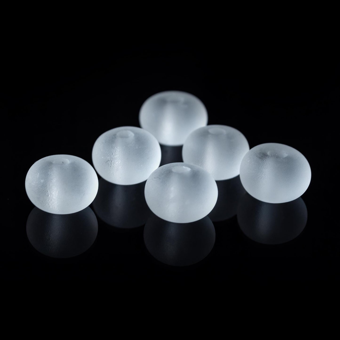 White Matte Glass Handmade Lampwork Spacer Set