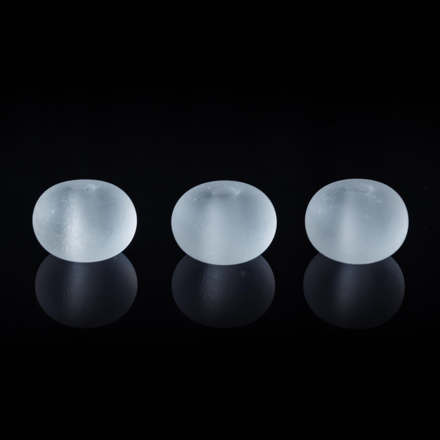 White Matte Glass Handmade Lampwork Spacer Set