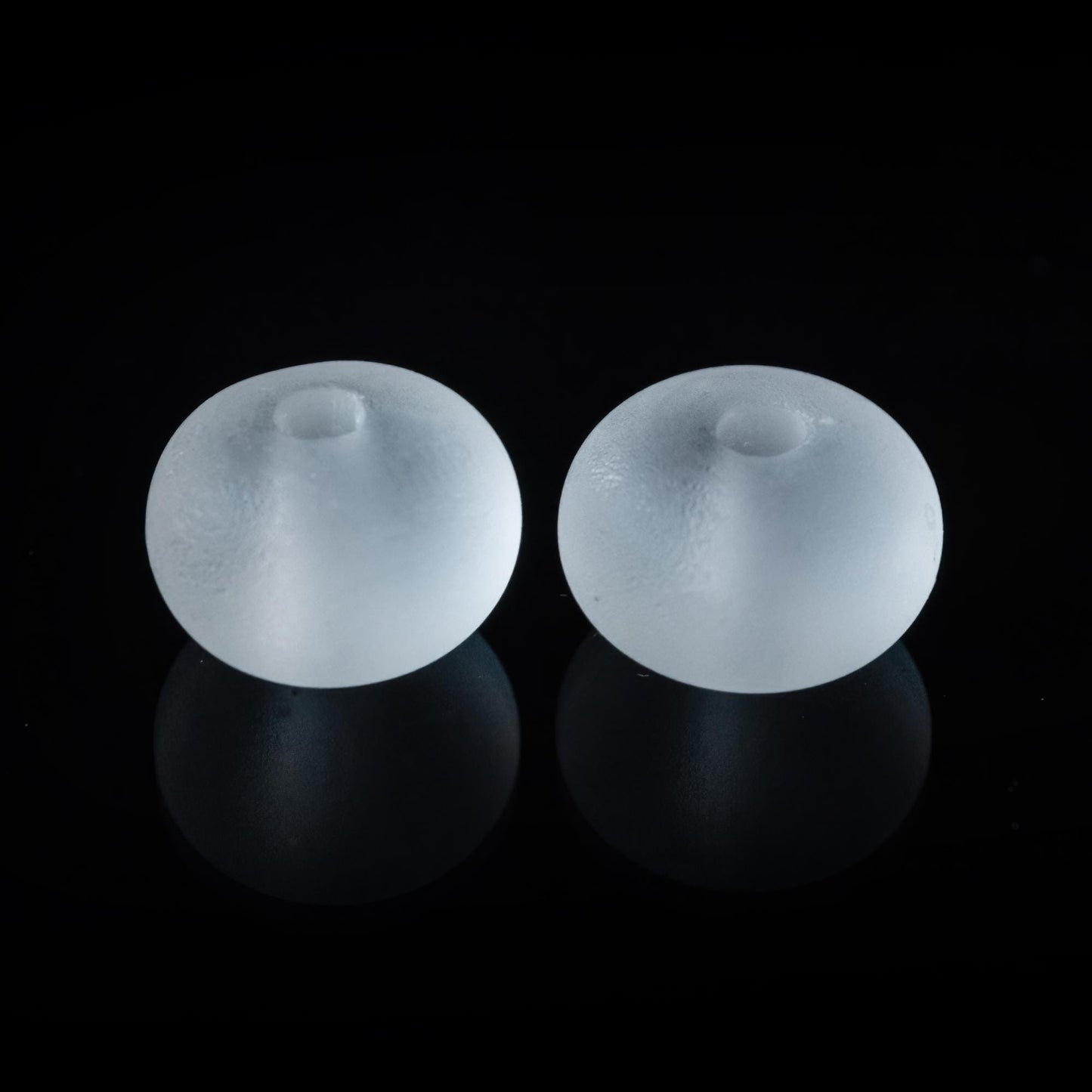 White Matte Glass Handmade Lampwork Spacer Set