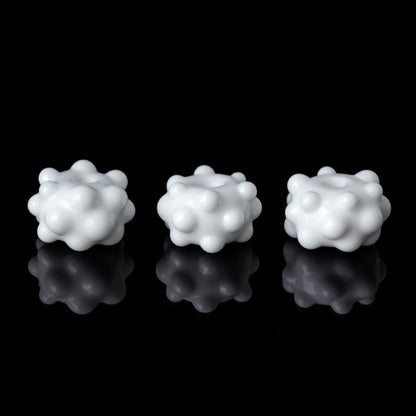 Glass  White Bumpy Handmade Lampwork  Beads 1pc