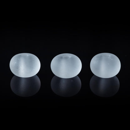 White Matte Glass Handmade Lampwork Spacer Set