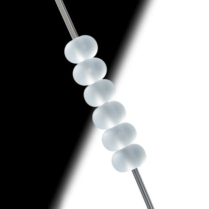 White Matte Glass Handmade Lampwork Spacer Set