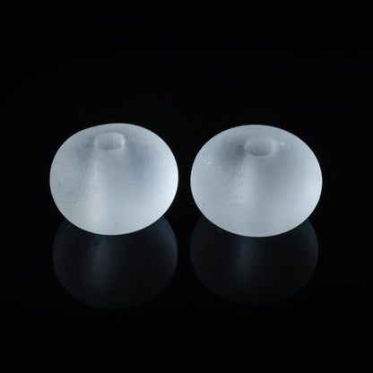 White Matte Glass Handmade Lampwork Spacer Set